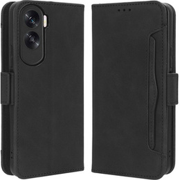 Калъф с капак за Honor 90 Lite 5G, Card Slot, черен