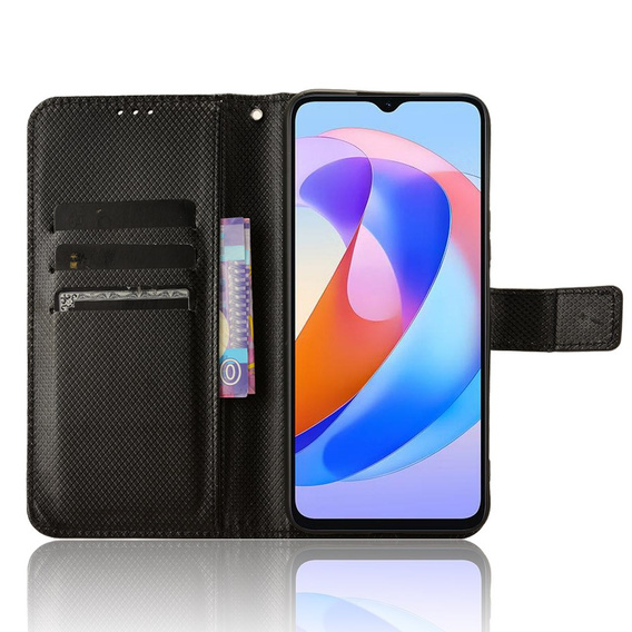 Калъф с капак за Honor Magic 6 Lite 5G, Wallet Smart Magnet, черен