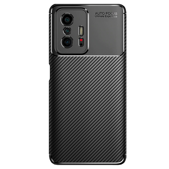 Калъфи за Xiaomi 11T / 11T Pro, Carbon Gel, черен