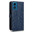 Калъф с капак за Motorola Moto G24 / G24 Power / G04, Wallet Rhombus, син