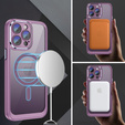 Калъф за iPhone 15 Pro Max, ERBORD Impact Guard, MagSafe, лилав