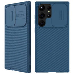 Калъф за Samsung Galaxy S23 Ultra, брониран Nillkin, CamShield Pro, син