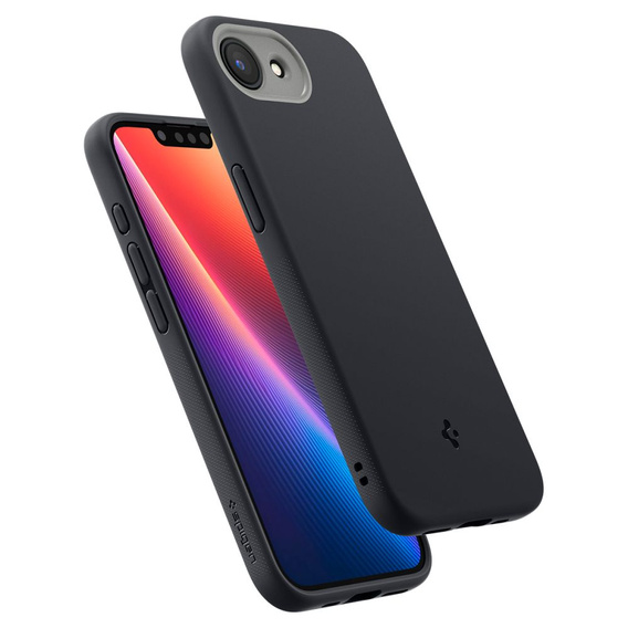 Spigen калъф за iPhone 16E, Nano Pop MagSafe, черен + 9H закалено стъкло