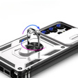 Брониран калъф за Samsung Galaxy S23 Ultra, CamShield Slide, бял / черен
