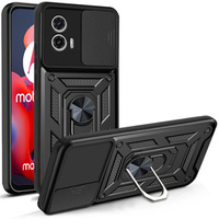 Брониран калъф за Motorola Moto G24 / G24 Power / G04, CamShield Slide, черен