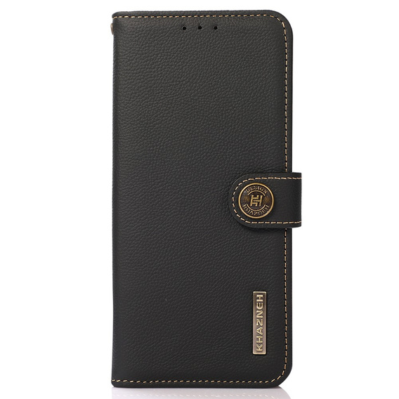 KHAZNEH RFID калъф за Xiaomi Redmi Note 13 Pro 5G, Litchi Texture, черен