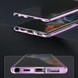 Калъфът за Samsung Galaxy S22 Ultra, Magnetic Dual Glass, лилав