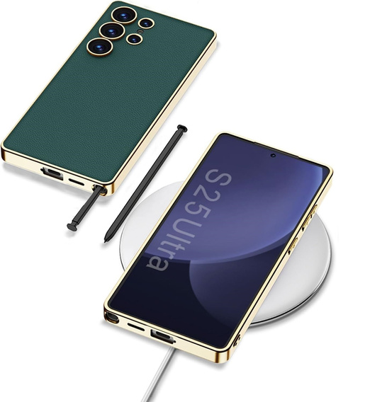 Калъфи за Samsung Galaxy S25 Ultra, GKK Leather, зелен