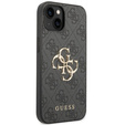 Калъфи GUESS за iPhone 15 Plus, 4G Big Metal Logo, сив