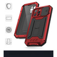 Калъф за iPhone 13 Pro Max, R-JUST CamShield Slide, брониран, червен / черен