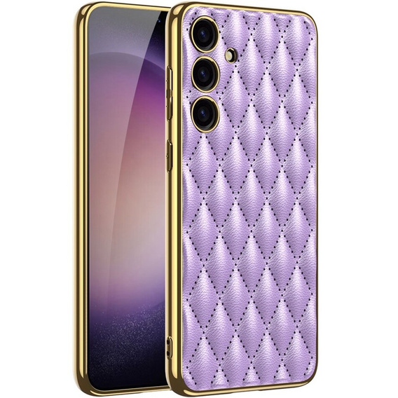 Калъф за Samsung Galaxy S24, Leather Rhombus, лилав