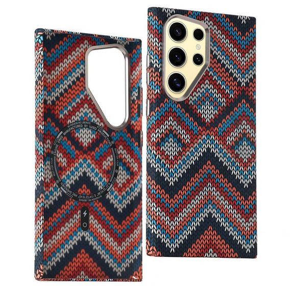 Калъфът за Samsung Galaxy S24 Ultra, Carbon Fiber MagSafe, многоцветен