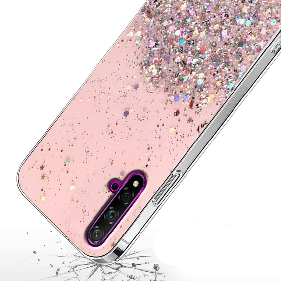 Калъфи за Huawei Nova 5T/Honor 20, Glittery, розов