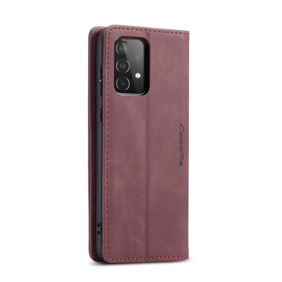 CASEME калъф за Samsung Galaxy A52 / A52s, Leather Wallet Case, бордо