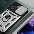 Брониран калъф за Motorola Edge 40, CamShield Slide, сребърен