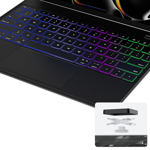 Калъф с клавиатура за Apple iPad Pro 13" 7th gen 2024, Dux Ducis MK Series, черен
