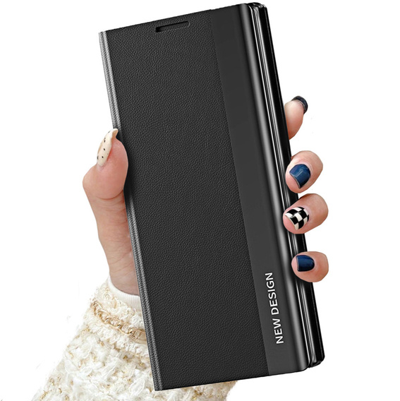 Калъф с капак за Xiaomi Redmi Note 9S/9 Pro/9 Pro Max, Side Magnetic, черен