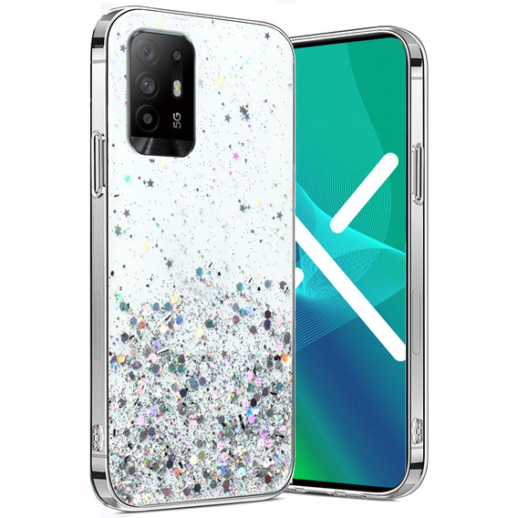 Калъфи за Oppo Reno5 Z / F19 Pro Plus, Glittery, прозрачен