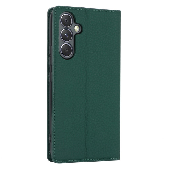Калъф с капак за Samsung Galaxy A54 5G, Litchi Skin Grain, зелен