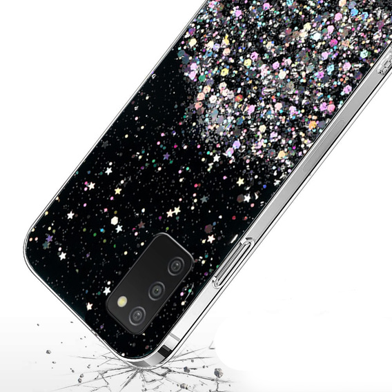 Калъфи за Samsung Galaxy A03s, Glittery, черен