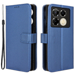 Калъф с капак за Infinix Note 40 Pro, Wallet Smart Magnet, син