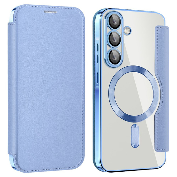 Калъф с капак за Samsung Galaxy A26, RFID Wallet MagSafe CamShield, син