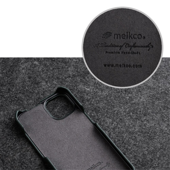 MELKCO калъф за iPhone 14 Pro, кожа, флип, черен
