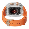 Силиконова каишка с калъф за Apple Watch 4/5/6/7/8/9/SE 44/45MM