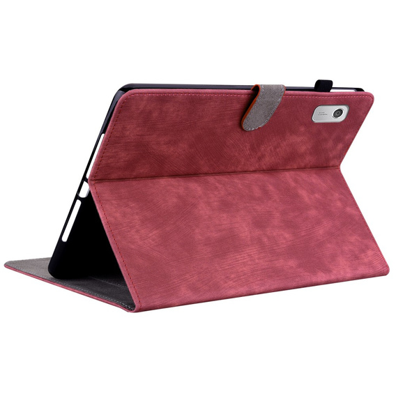 Калъфи за Lenovo Tab M9, Wallet Pen Slot, червен