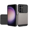 Калъфи за Samsung Galaxy S24, ERBORD CamProtect Slide Camera, сив gunmetal