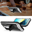 Брониран калъф за Samsung Galaxy S22, R-JUST CamShield Slide, сребърен