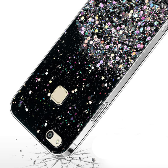 Калъфи за Huawei P10 Lite, Glittery, черен