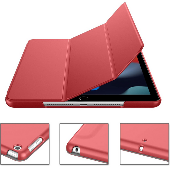 Калъф за iPad 7/8/9 10.2 2019/2020/2021, Smartcase, червен