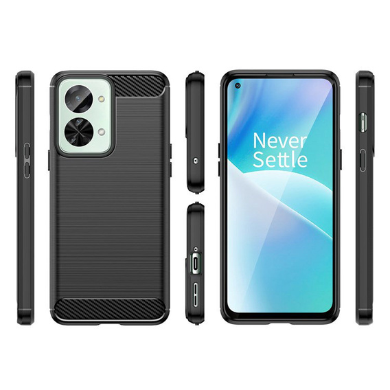 Калъфът за OnePlus Nord 2T 5G, Carbon, черен