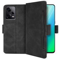 Калъф с капак за Xiaomi Redmi Note 12 Pro+ 5G, Card Slot, черен