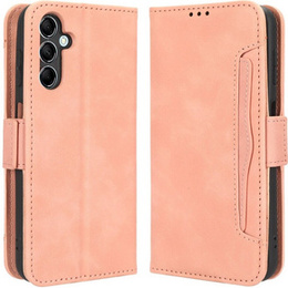 Калъф с капак за Samsung Galaxy M34, Card Slot, розов