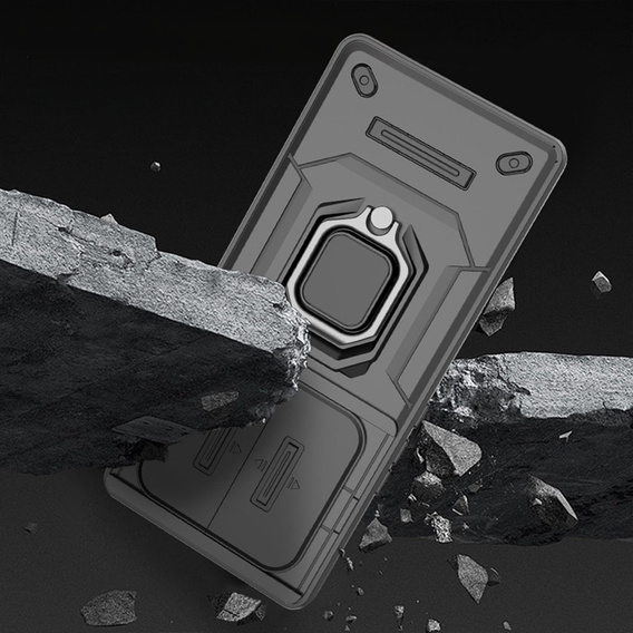Калъф за Honor Magic 7 Lite, KickStand Camera Lens, черен