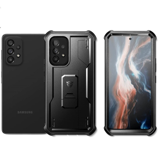 Брониран калъф за Samsung Galaxy A53 5G, Dexnor Full Body, черен