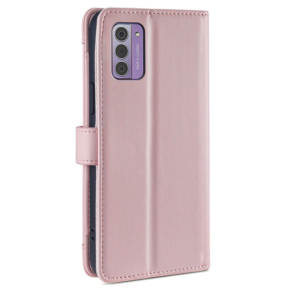 Калъф с капак за Nokia G42, Wallet Zipper Pocket, розов