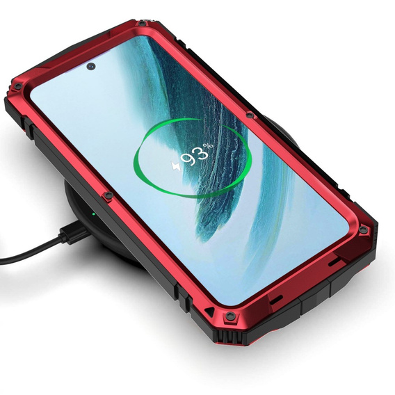 Брониран калъф за Samsung Galaxy S25+ Plus, R-JUST, червен