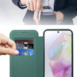 Калъф с капак за Samsung Galaxy A36, RFID Wallet MagSafe CamShield, зелен