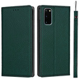 Кожен калъф за Samsung Galaxy S20, ERBORD Grain Leather, зелен