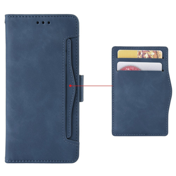 Калъф с капак за Infinix Note 30 VIP, Card Slot, тъмносин