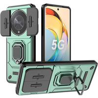 Калъф за Honor Magic 6 Lite 5G, KickStand Camera Lens, зелен