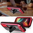 Калъф за iPhone 15 Pro Max, R-JUST CamShield Slide, брониран, червен / черен