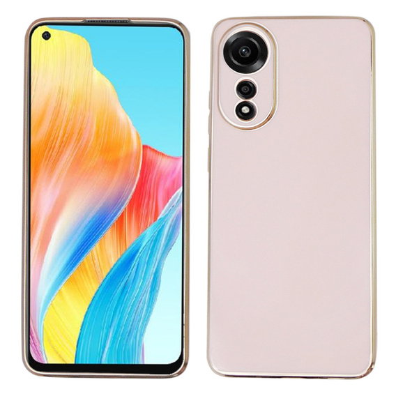 Калъф за Oppo A78 4G, Glamour CamShield, розов rose gold