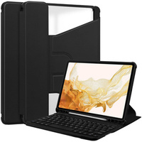 Калъф с клавиатура за Samsung Galaxy Tab S9+, Rotary 360° Leather, черен