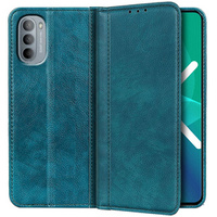 Калъфи за Motorola Moto G31 / G41, Wallet Litchi Leather, зелен