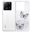 Калъф за Xiaomi 13T / 13T Pro / Redmi K60 Ultra, Glitter Butterfly, бял