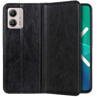 Калъф с капак за Motorola Moto G53 / G23 / G13, Split Leather, черен